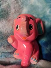 Chalkware Plaster Elephant Coin Bank Carnival 3 3/4 Pink .Japan   picture