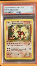Pokemon PSA 1 Blaine's Arcanine 001 1st Edition Holo Gym Challenge picture