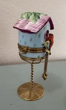 Limoges Imports Bird House On Stand Trinket Box Peint Main P.A. picture