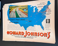 Vintage Howard Johnsons Ad - 1950s Life Magazine 10.5
