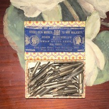 John Mitchell's Swan Steel Pen Nibs No. 0257 Boxed Dip Pens picture