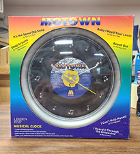 RARE NEW Linden Motown Musical Round Clock Quartz Battery-Operated WSL-9888 picture