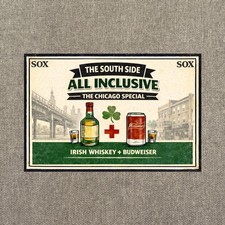 The Chicago All inclusive Metal Sign | Bar Poster South Side Handshake Irish ON picture