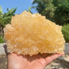 5.9 Lb Huge Yellow Calcite Crystal | High Quality Flower Calcite | Healing Stone picture