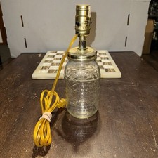 Vintage Longaberger Mason Jar Lamp 10.75 Inches Tall picture