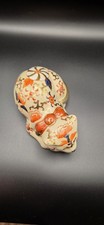 Vintage Japanese Imari Porcelain Sleeping Cat Figurine 5.5