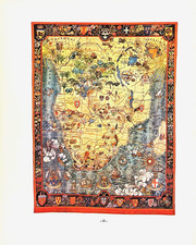 1935 Historic Africa Map Tapestry Sir Abe Bailey South Africa Art Mag Print Ad picture