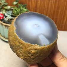 497g Natural Enhydro Mobile water bladder agate chalcedony moving Specimen A7057 picture