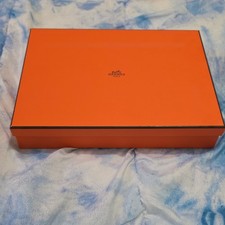 HERMÈS Orange Large Rectangle Lidded Logo Box w/ Foam Insert 2000-2009 picture