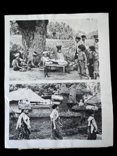 1953 AP Press Photo Indonesia Bali Roadside Market Women 9x7 picture