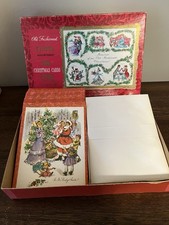 Vtg Hawthorne Sommerfield Christmas Cards Box 25 TINSEL ASSORTMENT FAMILY UNUSED picture