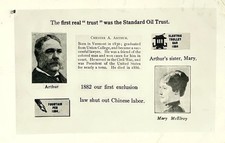 Progressive Era RPPC Postcard Chester A Arthur Standard Oil Chinese Exclusion picture