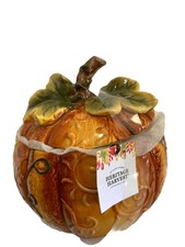 Heritage Harvest Ceramic Pumpkin W/ Lid : Thanksgiving Collection picture