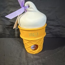 Rae Dunn Ceramic Hanging Ice Cream Cone Birdhouse 