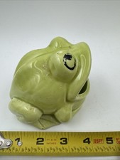Vintage Green Ceramic Frog Sponge Holder Dish Kitchen Sink Decor Retro Hippie A2 picture