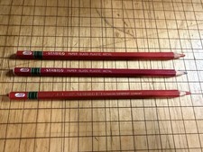 VTG Lot of 3 Schwan Stabilo All Marking Pencils Germany 8008 Graphite 8040 Red picture