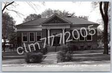 Postcard RPPC WI Baraboo Wisconsin Carnegie Library R181 picture