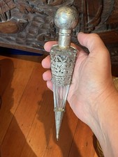 Antique 19th Century Cut Crystal Lay Down Scent Bottle picture