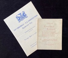 1887 - A SOUVENIR OF THE CONSTITUTIONAL CENTENNIAL and 150th BIRTHDAY PROGRAM picture