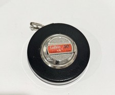 Vintage 50 Foot Lufkin Chrome Clad Round Tape Measure. Model No. HC253. picture