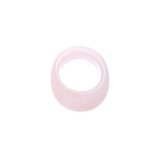 Women Natural Crystal Stone Rings Wide Dome Band Healing Gemstone Thumb Jewelry picture