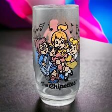 Vintage Alvin & The Chipmunks McDonald's Promo Tumbler Glass 1985 The Chipettes picture