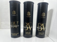 3 Vtg 1970s Black Velvet Canadian Whisky Canister Cardboard Tube Bar Cave Lot picture