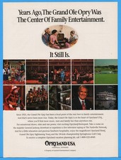 1993 Opryland USA Nashville Tennessee Grand Ole Opry Vintage Photo Print Ad picture
