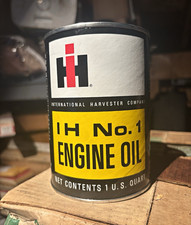 Vintage unopened International Harvester No. 1 Engine Oil 1 Quart Can Composite picture