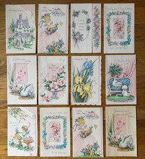 Vintage Greeting Card Lot Unused Birthday Get Well 50'S 60'S MCM New Old Stock picture