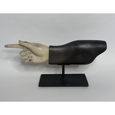 Rustic Pointing Hand on Metal Stand Retro Vintage Decor picture