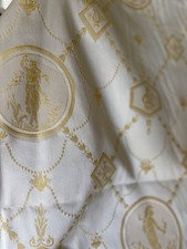French Edmond Petit Paris Neo Classic Empire Josephine Damask Fabric ~ Yellow picture