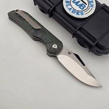 Tuya Knives Coyote Folding Knife M390 Mirror Stonewash Kelp Bed Carbon Fiber picture