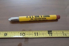 Vtg P. & S. Bowl & Lounge Braymer Missouri Advertising Bullet Pencil picture