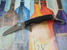 Spyderco ClipiTool Rescue, 8Cr13MoV Serrated Blade Multi-Tool, Black G-10 Handle picture