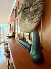 Large Heavy Hawaiian Poi Pounder Basalt 18th-19th Century picture