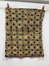 Antique Beautiful Hand Woven Traditional African Raffia Congo Cushion Cover picture