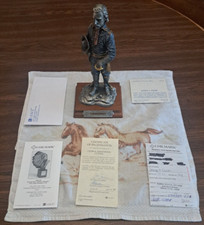 Chilmark Pewter Statue of George A. Custer  by F.J. Barnum w/COA #544/950 picture