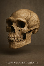Neanderthal Skull Replica - Homo Neanderthalensis High Precision Prop 1:1 picture