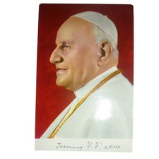 Vintage Pope John XXIII Postcard Joannes P.P. XXIII Profile Italy Fotocolor picture