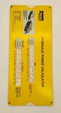 Vintage 1984 Parker Fluidpower Hydraulic Power Calculator, Slide Chart, Ruler picture