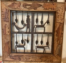 HANDCRAFTED FOLK ART HAND FORGED WALL ART picture