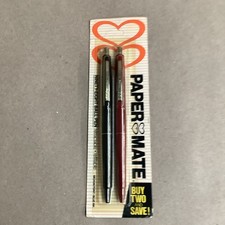 Paper Mate Ninety Eight Retractable Ballpoint Pens 2-Pack Black & Red picture