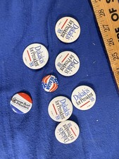 Vintage 1988 Presidential Campaign Pinback Button Lot Dukakis Reagan George Bush picture