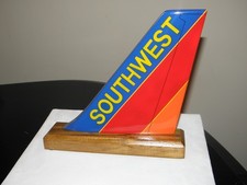 SOUTHWEST AIRLINE MODEL AIRPLANE WOOD TAIL 1960s-1980s PILOT GIFT NEW picture