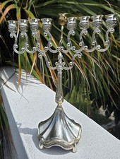 Vintage Legacy Judaica Silver Plated Hanukkah Menorah 12 