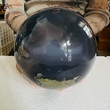 4.07LB RARE Natura brown Volcanic Rock agate Sphere Quartz Crystal Healing picture