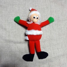 Vintage 1980s Dan Brechner Plush Toy Co. Christmas Elf / Santa's Helper stuffed picture