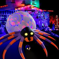 Giant 16FT Halloween Inflatable Decorations Spider, Build-In Magic LED Lights Ho picture