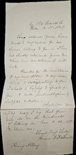 1869 Anna E Dickinson ALS, Lecture Fees, Quaker, Abolitionist, Early Suffragette picture